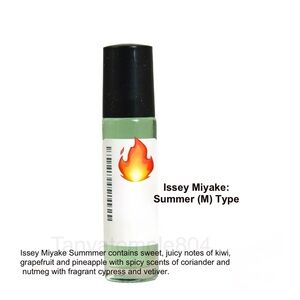 Issey Miyake: Summer (M) Type 1/3 Glass Rollerball Long lasting fragrance oil.